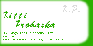 kitti prohaska business card